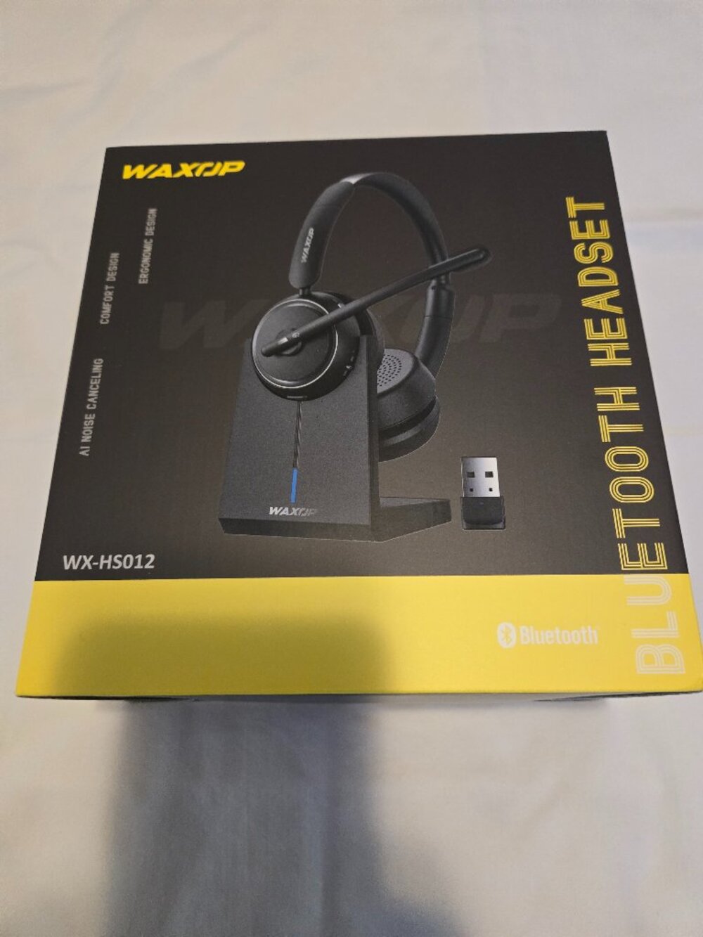 Wireless Headset with Mic for Work, Bluetooth Headset w Mic Noise Cancel. New